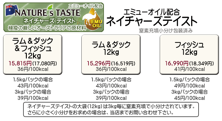 ネイチャーズテイスト大袋ドッグフード