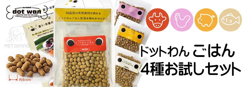 ドットわん　ごはん4種お試しセット