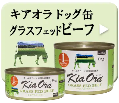 キアオラ・ドッグ缶　グラスフェッドビーフ