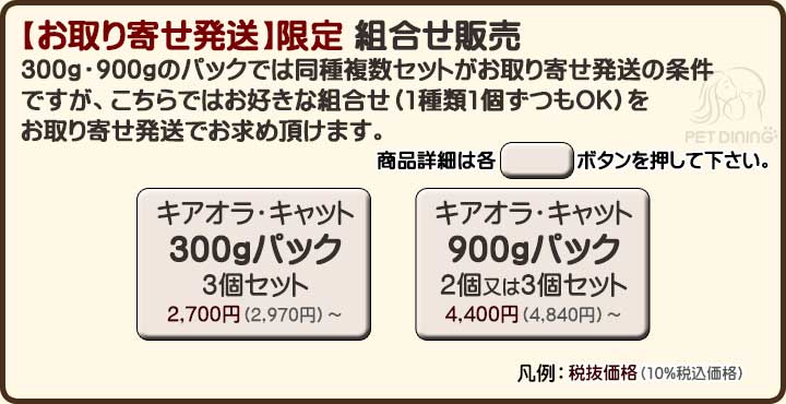 キアオラ・キャット 組合せお取り寄せセット